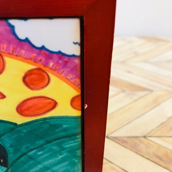 Vintage Wood Candlestick Holder Bright Retro Style Cottage Core - Picture 8 of 8